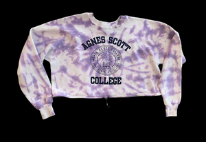 Agness Scott College Cropped Crew Neck w Adjustable Cord
